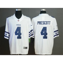 San Francisco 49ers #4 Dak Prescott White Team Logos Fashion Vapor Limited Nike NFL Men Jersey
