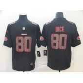 San Francisco 49ers #80 Jerry Rice Black Impact Rush Limited NFL Nike Men Jersey