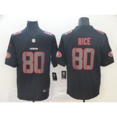 San Francisco 49ers #80 Jerry Rice Black Impact Rush Limited NFL Nike Men Jersey