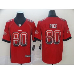 San Francisco 49ers #80 Jerry Rice Red Drift Fashion Limited Nike NFL Men Jersey