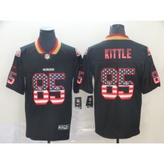 San Francisco 49ers #85 George Kittle Black USA Flash Fashion Limited NFL Nike Men Jersey