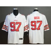 San Francisco 49ers #97 Nick Bosa White Team Logos Fashion Vapor Limited Nike NFL Men Jersey
