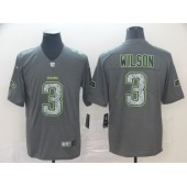 Seattle Seahawks #3 Russell Wilson Gray Camo Vapor Untouchable Limited Nike NFL Men Jersey