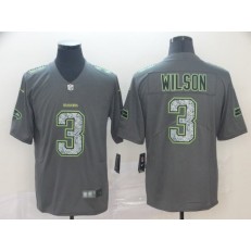 Seattle Seahawks #3 Russell Wilson Gray Camo Vapor Untouchable Limited Nike NFL Men Jersey