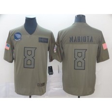 Tennessee Titans #8 Marcus Mariota 2019 Olive Salute To Service Limited Nike NFL Men Jersey