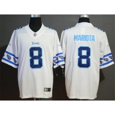Tennessee Titans #8 Marcus Mariota White Team Logos Fashion Vapor Limited Nike NFL Men Jersey