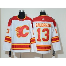 Calgary Flames #13 Johnny Gaudreau White 2019 Heritage Classic Breakaway Adidas NHL Men Jersey