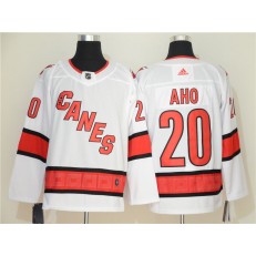 Carolina Hurricanes #20 Sebastian Aho White Adidas NHL Men Jersey