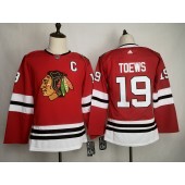 Chicago Blackhawks #19 Jonthan Toews Red Youth Adidas NHL Jersey