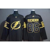 Tampa Bay Lightning #86 Nikita Kucherov Black Gold Adidas NHL Men Jersey