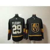 Vegas Golden Knights #29 Marc Andre Fleury Gray With Special Glittery Logo Adidas NHL Men Jersey