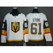 Vegas Golden Knights #61 Mark Stone White With Special Glittery Logo Adidas NHL Men Jersey