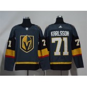 Vegas Golden Knights #71 William Karlsson Gray With Special Glittery Logo Adidas NHL Men Jersey