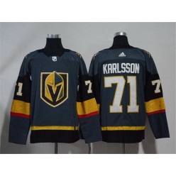 Vegas Golden Knights #71 William Karlsson Gray With Special Glittery Logo Adidas NHL Men Jersey