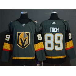 Vegas Golden Knights #89 Alex Tuch Gray With Special Glittery Logo Adidas NHL Men Jersey