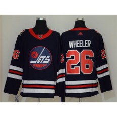 Winnipeg Jets #26 Blake Wheeler Navy 2019 Heritage Classic Breakaway Adidas NHL Men Jersey