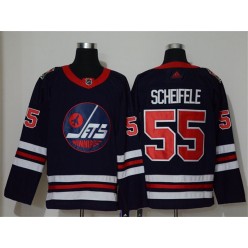 Winnipeg Jets #55 Mark Sceifele Navy 2019 Heritage Classic Breakaway Adidas NHL Men Jersey