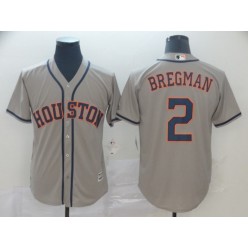 MLB Houston Astros #2 Alex Bregman Gray Cool Base Jersey
