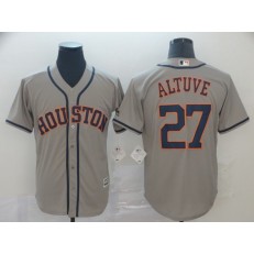 MLB Houston Astros #27 Jose Altuve Gray Cool Base Jersey