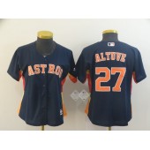 MLB Houston Astros #27 Jose Altuve Navy Women Cool Base Jersey