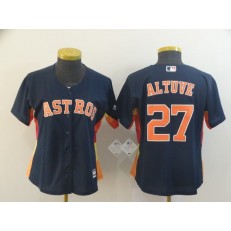 MLB Houston Astros #27 Jose Altuve Navy Women Cool Base Jersey