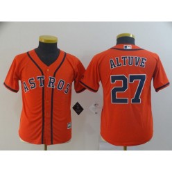 MLB Houston Astros #27 Jose Altuve Orange Youth Cool Base Jersey