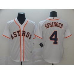 MLB Houston Astros #4 George Springer White Cool Base Jersey
