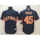 MLB Houston Astros #45 Gerrit Cole Navy Cool Base Jersey