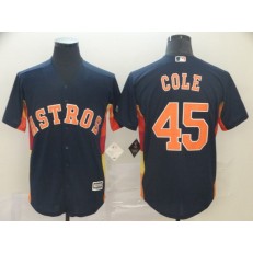MLB Houston Astros #45 Gerrit Cole Navy Cool Base Jersey