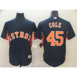 MLB Houston Astros #45 Gerrit Cole Navy Cool Base Jersey