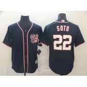MLB Washington Nationals #22 Juan Soto Navy Cool Base Jersey