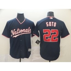 MLB Washington Nationals #22 Juan Soto Navy Cool Base Jerseys