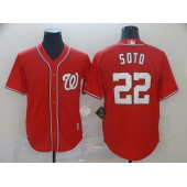 MLB Washington Nationals #22 Juan Soto Red Cool Base Jersey