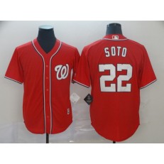 MLB Washington Nationals #22 Juan Soto Red Cool Base Jersey