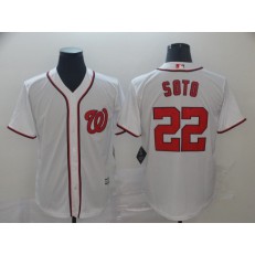 MLB Washington Nationals #22 Juan Soto White Cool Base Jersey