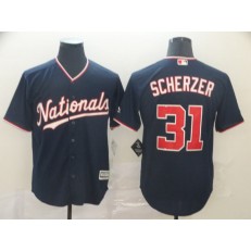 MLB Washington Nationals #31 Max Scherzer Navy Cool Base Jerseys