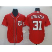 MLB Washington Nationals #31 Max Scherzer Red Cool Base Jersey