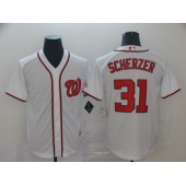 MLB Washington Nationals #31 Max Scherzer White Cool Base Jersey