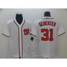 MLB Washington Nationals #31 Max Scherzer White Cool Base Jersey