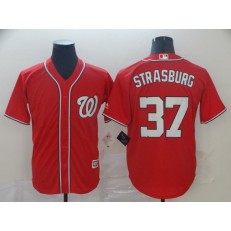 MLB Washington Nationals #37 Stephen Strasburg Red Cool Base Jersey