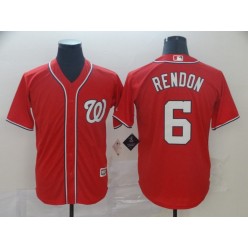 MLB Washington Nationals #6 Anthony Rendon Red Cool Base Jersey