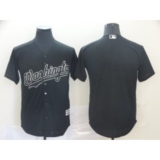 MLB Washington Nationals Blank Black Flexbase Jersey