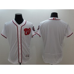 MLB Washington Nationals Blank White Flexbase Jersey