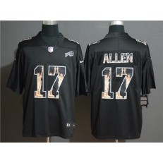 Buffalo Bills #17 Josh Allen Black Statue Of Liberty Limited Nike NFL Men Jersey