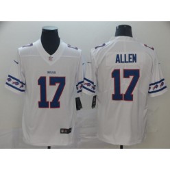Buffalo Bills #17 Josh Allen White Team Logos Fashion Vapor Limited Nike NFL Men Jersey