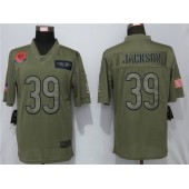 Chicago Bears #39 Eddie Jackson 2019 Olive Salute To Service Limited Nike NFL Men Jersey