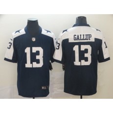 Dallas Cowboys #13 Michael Gallup Navy Throwback Vapor Untouchable Limited Nike NFL Men Jersey