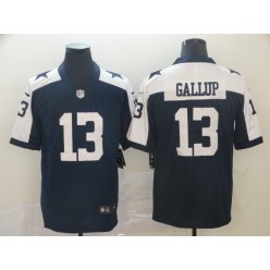 Dallas Cowboys #13 Michael Gallup Navy Throwback Vapor Untouchable Limited Nike NFL Men Jersey