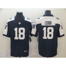 Dallas Cowboys #18 Randall Cobb Navy Throwback Vapor Untouchable Limited Nike NFL Men Jersey
