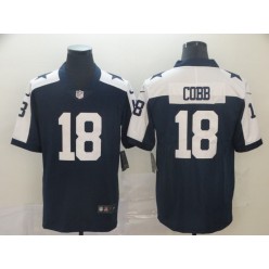 Dallas Cowboys #18 Randall Cobb Navy Throwback Vapor Untouchable Limited Nike NFL Men Jersey
